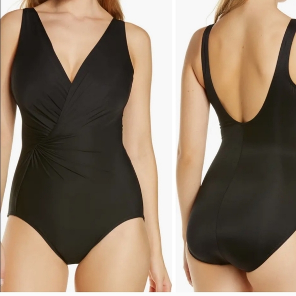 MIRACLESUIT Twisted Sister Esmerlda One-Piece Swimsuit BLACK SIZE 14 - Picture 8 of 10